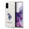 Husa Cover US Polo Silicone Big Horse pentru Samsung Galaxy S20 Plus White