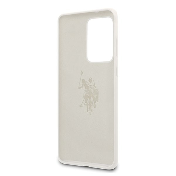 Husa Cover US Polo Silicone Big Horse pentru Samsung Galaxy S20 Ultra White thumb