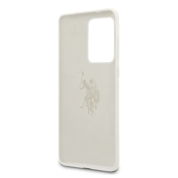 Husa Cover US Polo Silicone Big Horse pentru Samsung Galaxy S20 Ultra White