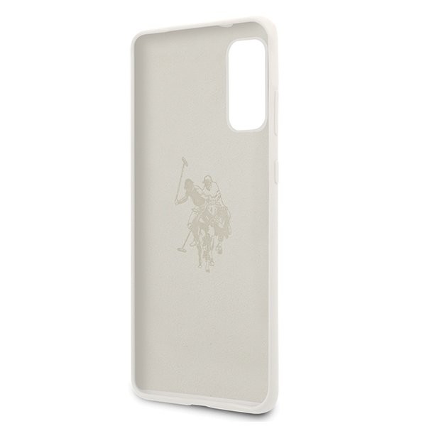 Husa Cover US Polo Silicone Big Horse pentru Samsung Galaxy S20 White thumb