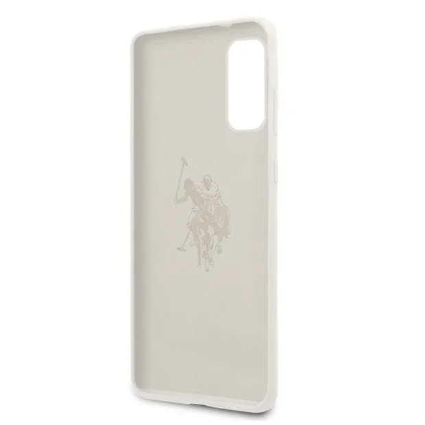 Husa Cover US Polo Silicone Big Horse pentru Samsung Galaxy S20 White