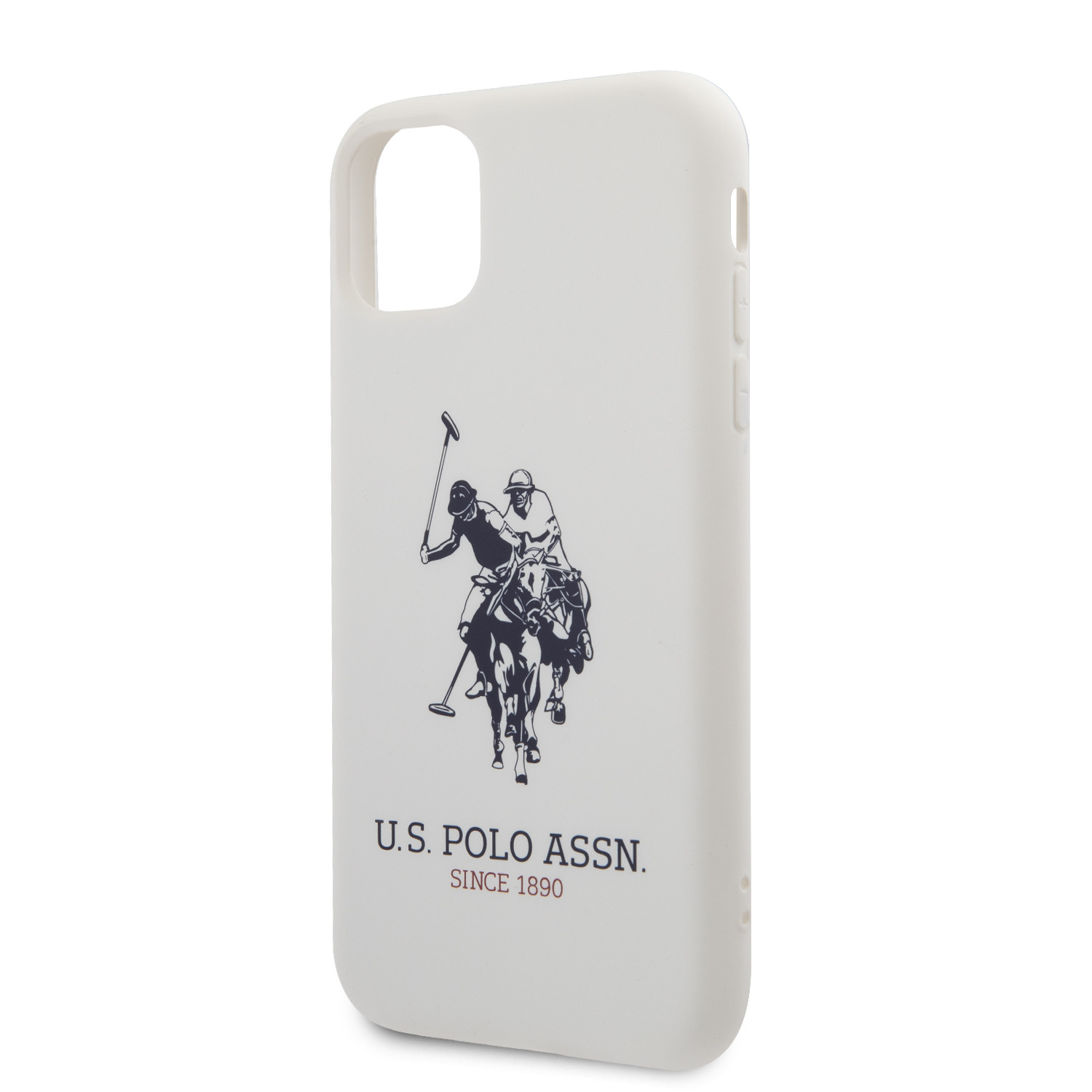 Husa Cover US Polo Silicone Effect pentru iPhone 11 Alb thumb
