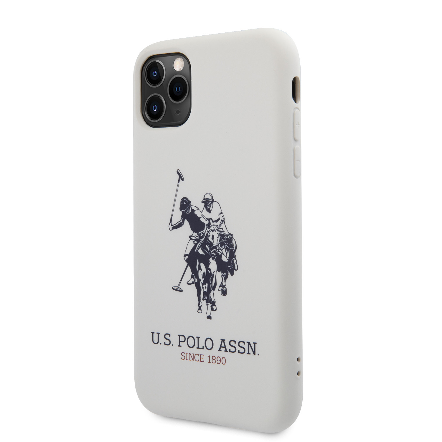 Husa Cover US Polo Silicone Effect pentru iPhone 11 Pro Alb thumb