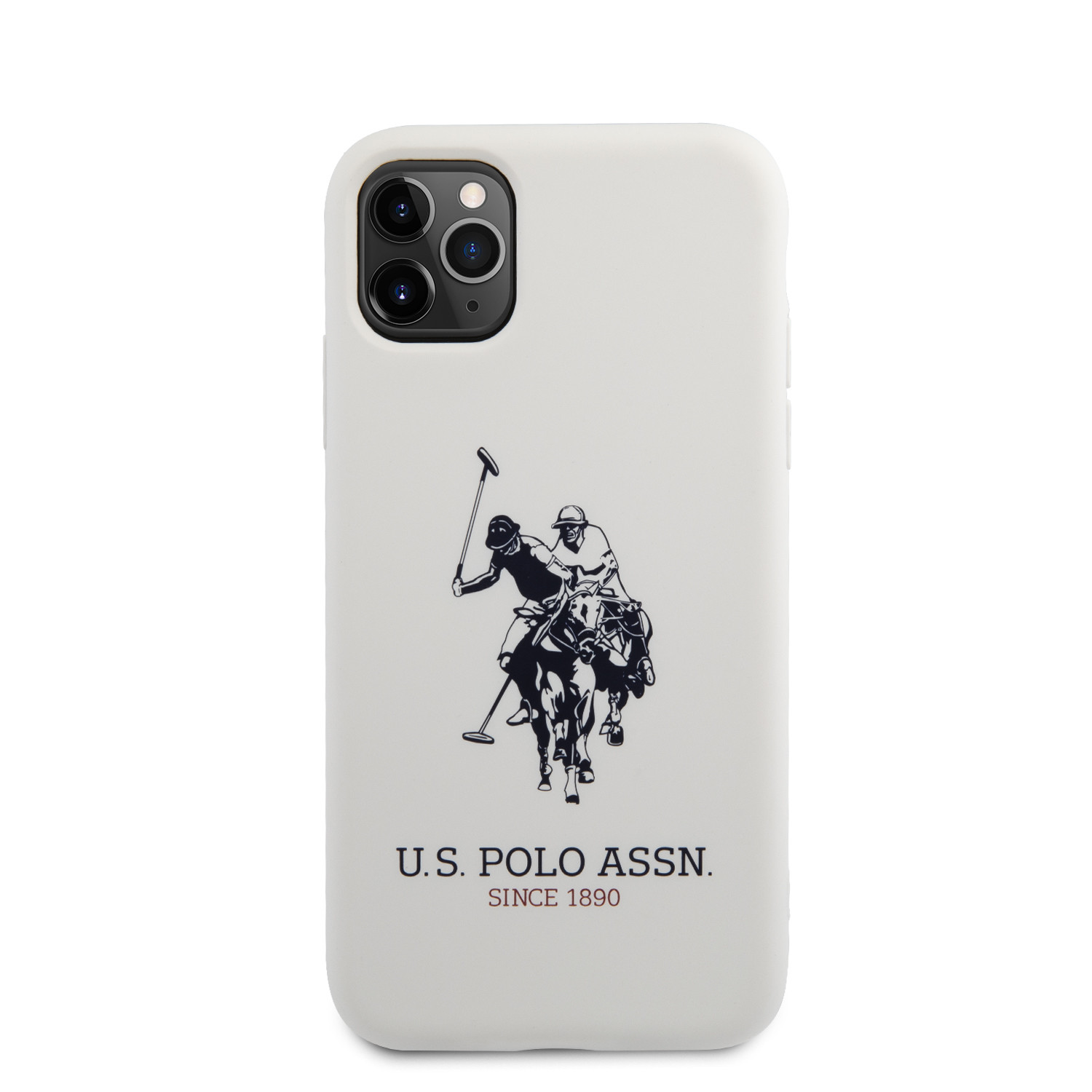 Husa Cover US Polo Silicone Effect pentru iPhone 11 Pro Alb thumb