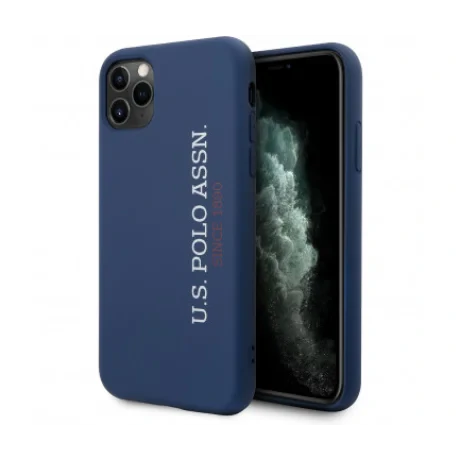 Husa Cover US Polo Silicone Effect pentru iPhone 11 Pro Max USHCN65SLNVV2 Blue