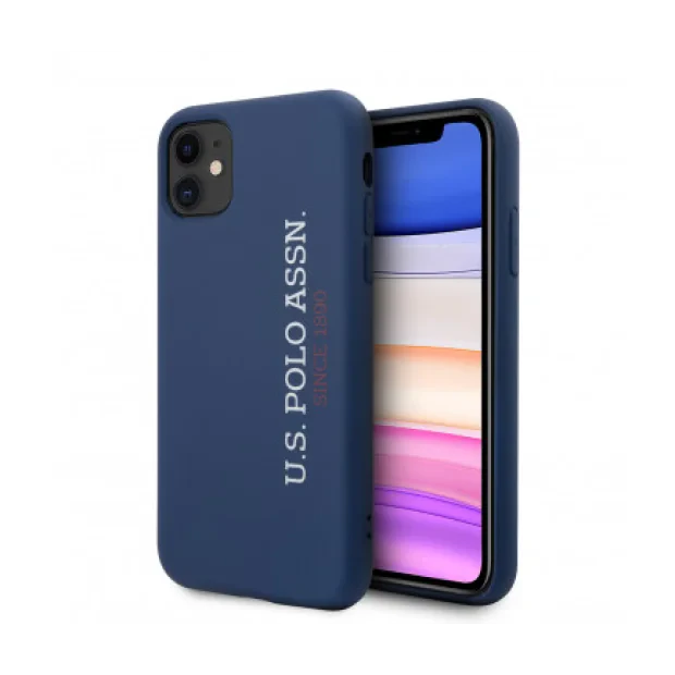 Husa Cover US Polo Silicone Effect pentru iPhone 11 USHCN61SLNVV2 Blue