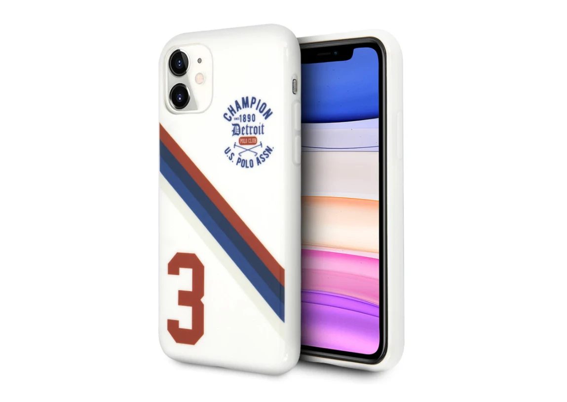 Husa Cover US Polo TPU Detroit 3 Pro pentru iPhone 11 White thumb