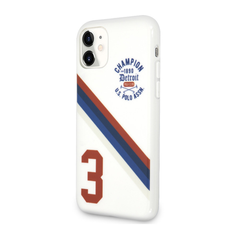 Husa Cover US Polo TPU Detroit 3 Pro pentru iPhone 11 White thumb