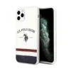 Husa Cover US Polo TPU Tricolor Blurred pentru iPhone 11 Pro Max  White