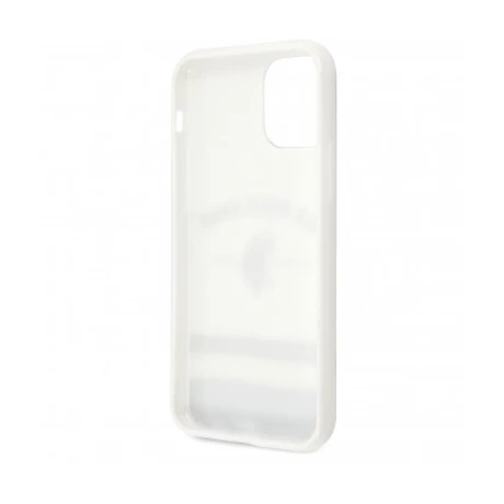 Husa Cover US Polo TPU Tricolor Blurred pentru iPhone 11 Pro Max  White