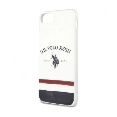 Husa Cover US Polo TPU Tricolore pentru iPhone 7/8/SE 2  White