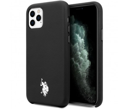 Husa Cover US Polo TPU Wrapped pentru iPhone 11 Pro Max USHCN65PUBK Black thumb