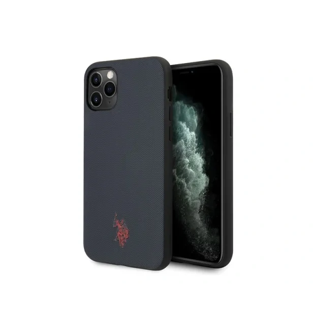 Husa Cover US Polo Type Collection pentru iPhone 11 Pro Max Bleumarin