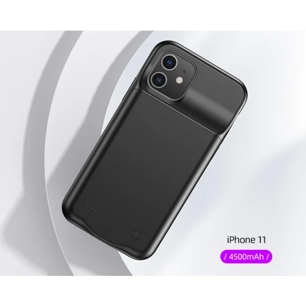 Husa Cu Baterie iPhone 11, Usams 4500mAh, Negru