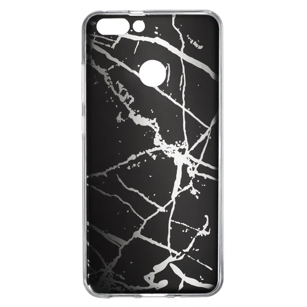 Husa Fashion Huawei P Smart, Marble Negru