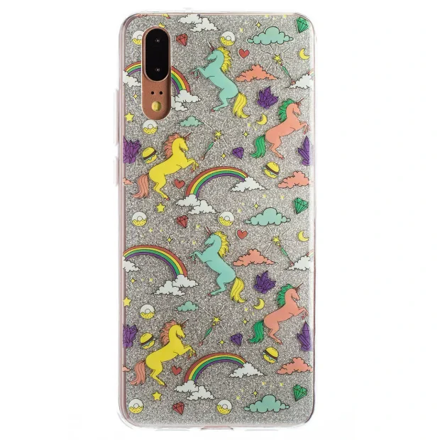 Husa Fashion Huawei P20 ,Glitter Unicorn