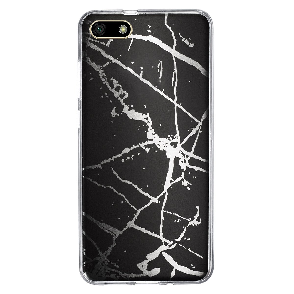 Husa Fashion Huawei Y5 Prime 2018, Marble Negru thumb