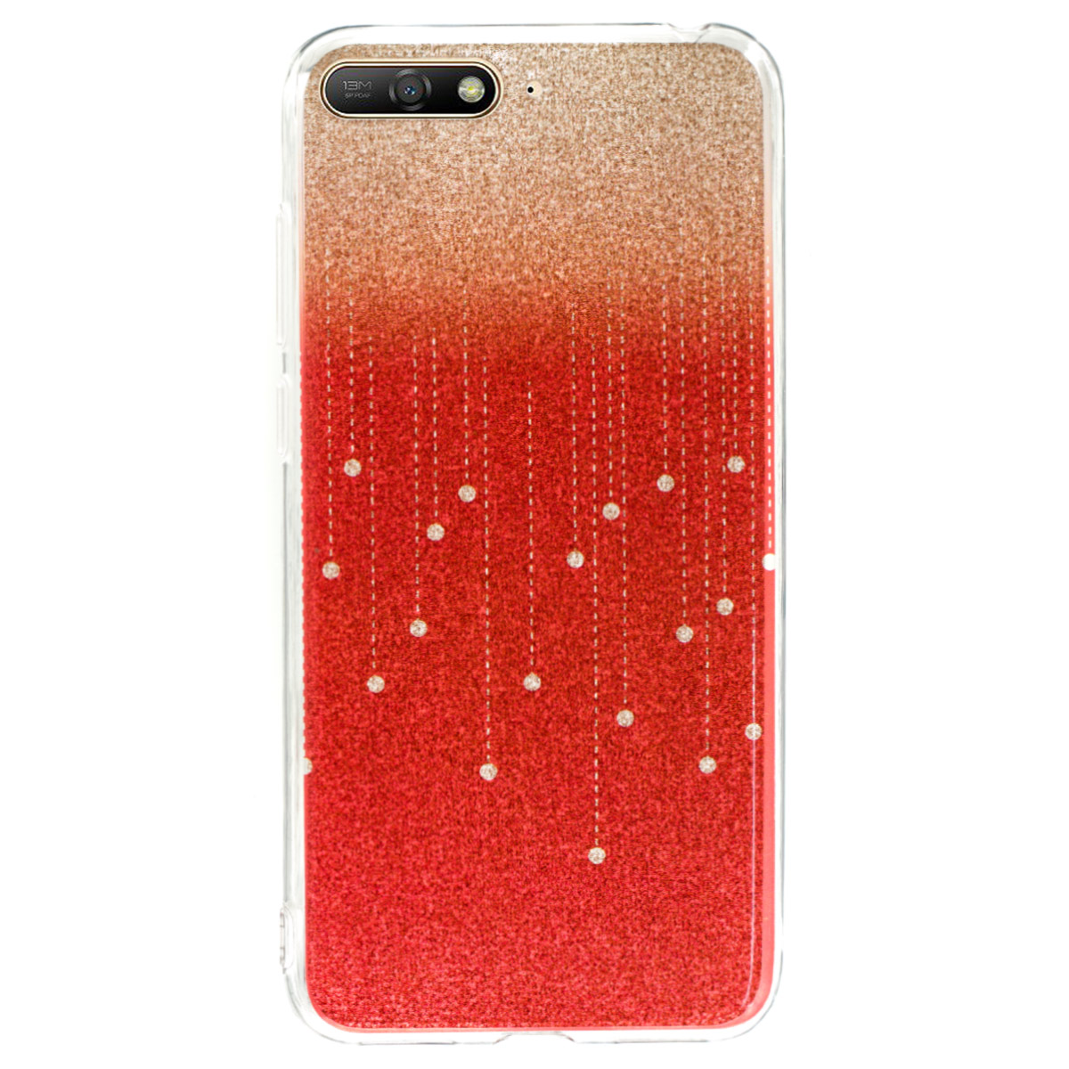 Husa Fashion Huawei Y6 2018, Glitter Rosu thumb