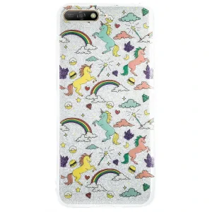 Husa Fashion Huawei Y6 2018 ,Glitter Unicorn