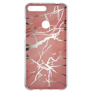 Husa Fashion Huawei Y7 Prime 2018, Marble Roz