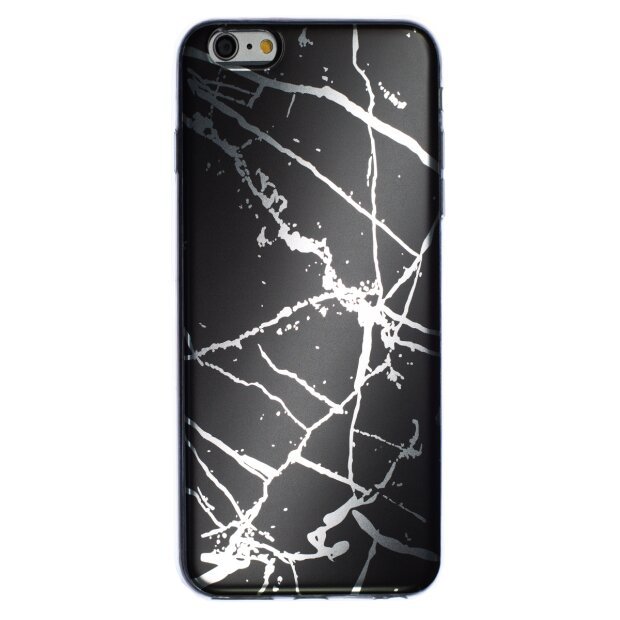 Husa Fashion iPhone 6 Plus, Marble Negru