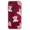Husa Fashion iPhone 7/8/SE 2 Negru, Pink Bears