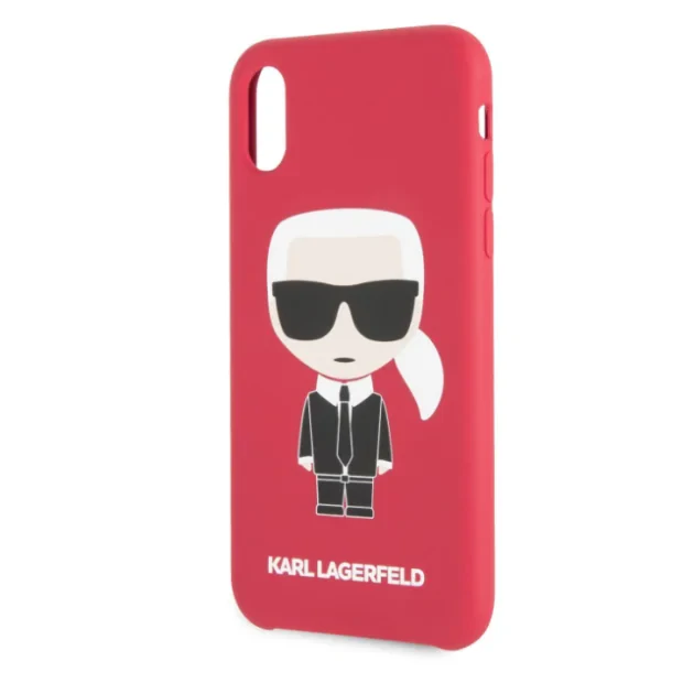Husa Fashion iPhone XR Rosu Ikonik Karl Lagerfeld