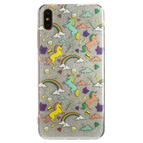 Husa Fashion iPhone XS MAX, Glitter Unicorn