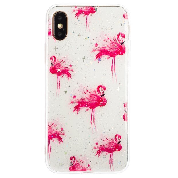 Husa Fashion iPhone X/XS, Flamingo