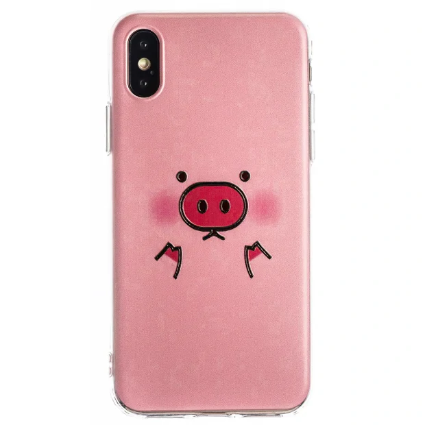Husa Fashion iPhone X/XS, Pig