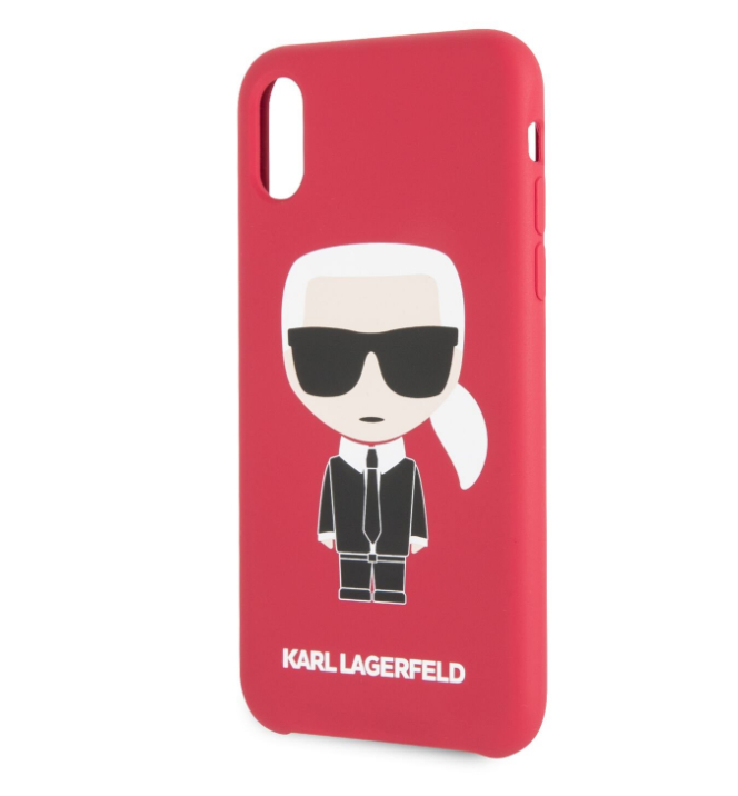Husa Fashion iPhone X/XS Rosu Ikonik Karl Lagerfeld thumb