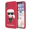 Husa Fashion iPhone X/XS Rosu Ikonik Karl Lagerfeld