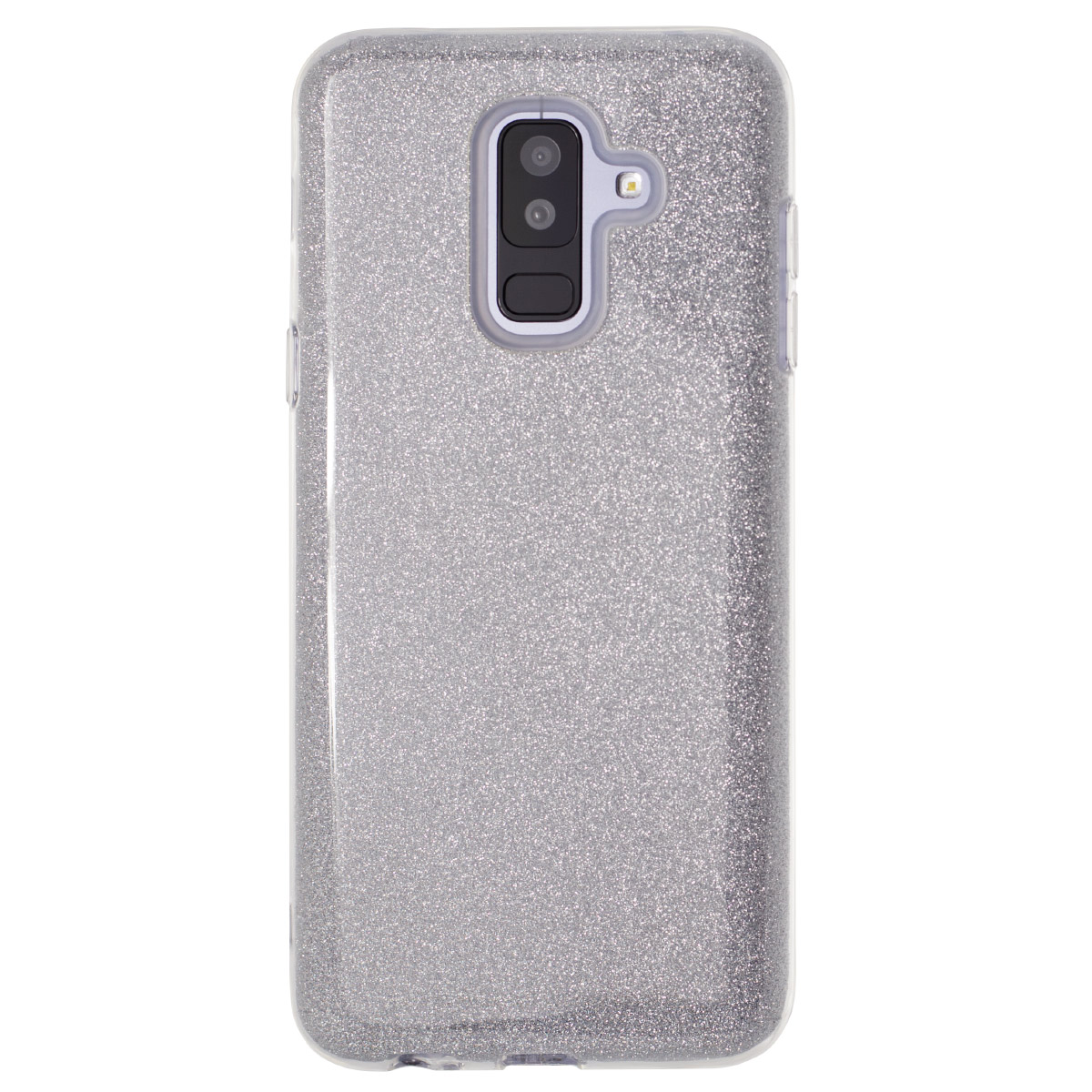 Husa Fashion Samsung Galaxy A6 Plus 2018, Contakt Glitter Argintiu thumb