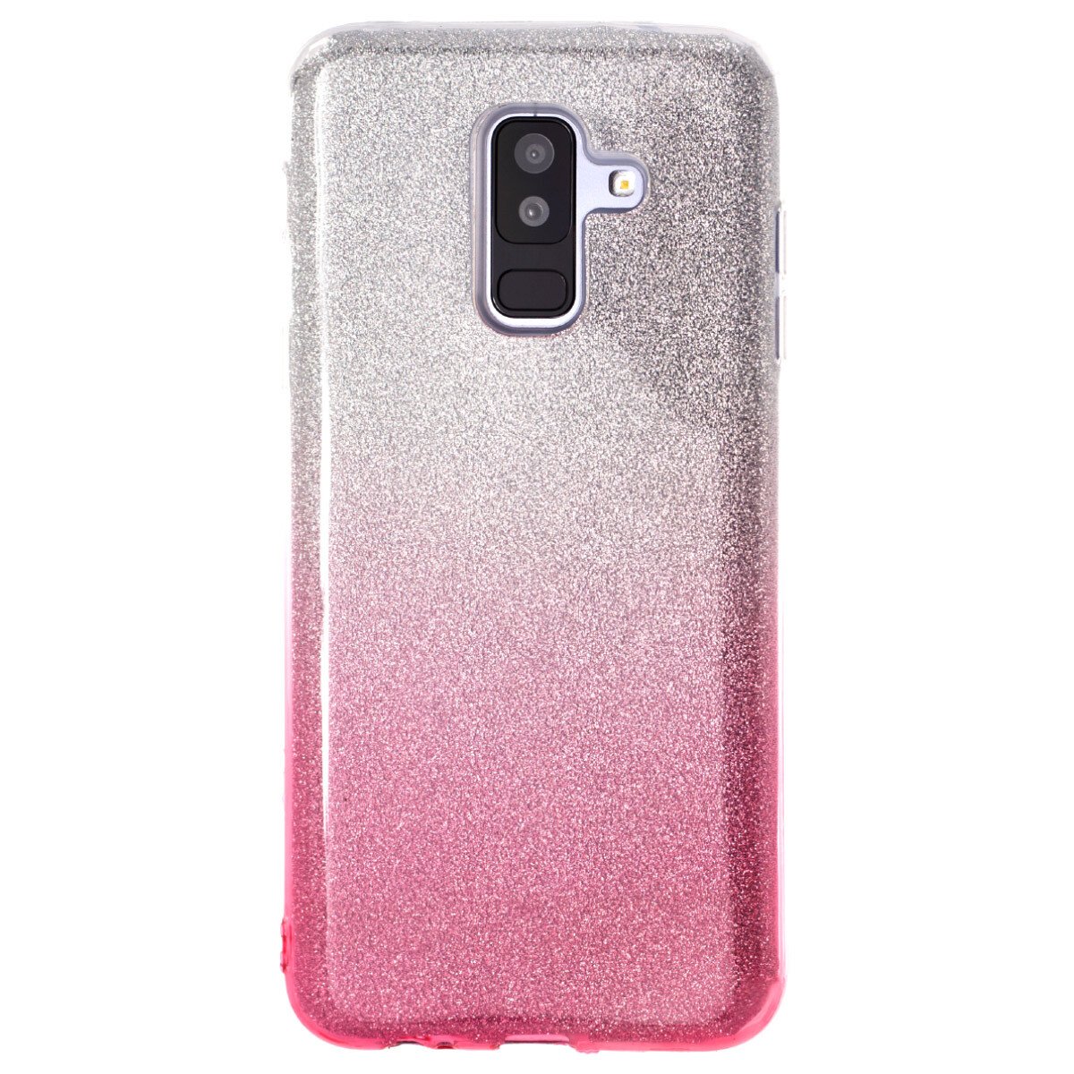 Husa Fashion Samsung Galaxy A6 Plus 2018, Contakt Glitter Roz thumb