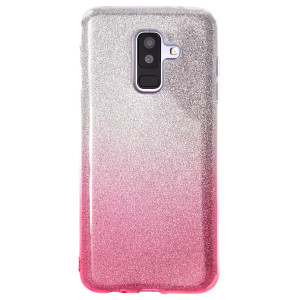 Husa Fashion Samsung Galaxy A6 Plus 2018, Contakt Glitter Roz