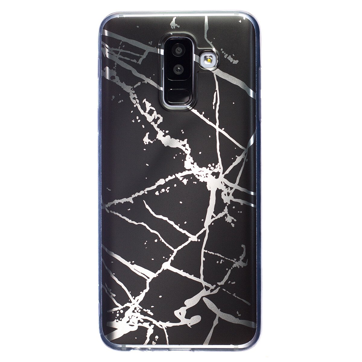 Husa Fashion Samsung Galaxy A6 Plus 2018, Marble Negru thumb