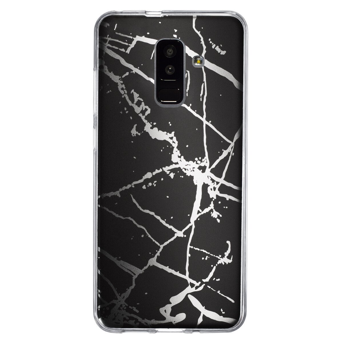Husa Fashion Samsung Galaxy A6 Plus 2018, Marble Negru thumb