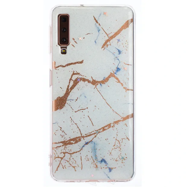 Husa Fashion Samsung Galaxy A7 2018, Marble Alb