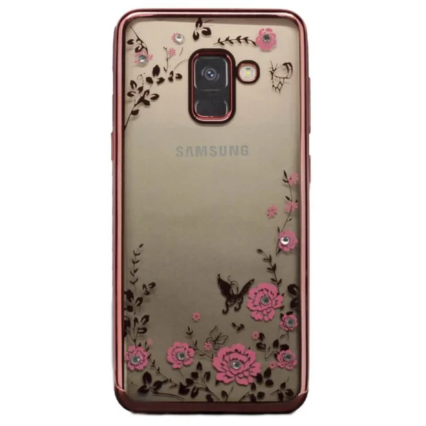 Husa fashion Samsung Galaxy A8 2018, Contakt Roz Gold