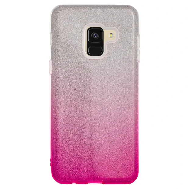 Husa Fashion Samsung Galaxy A8 2018, Glitter Roz