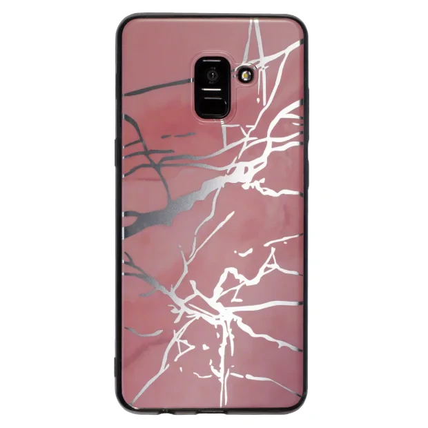 Husa Fashion Samsung Galaxy A8 Plus 2018, Marble Roz