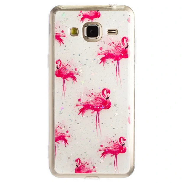 Husa Fashion Samsung Galaxy J3 2016, Flamingo