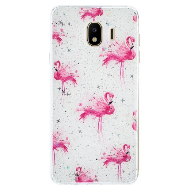 Husa Fashion Samsung Galaxy J4 2018, Flamingo