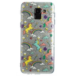 Husa Fashion Samsung Galaxy J6 2018, Glitter Unicorn