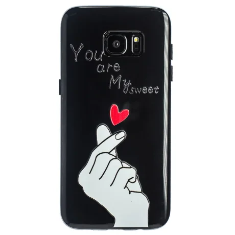 Husa Fashion Samsung Galaxy S7 Edge, Black My Sweet 