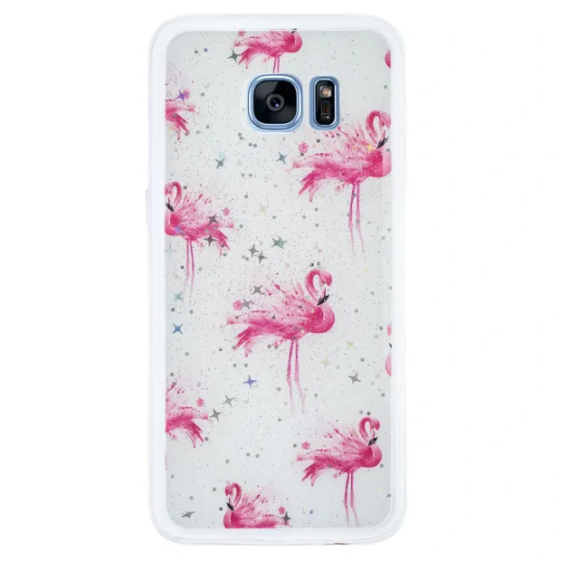 Husa Fashion Samsung Galaxy S7 Edge, Flamingo