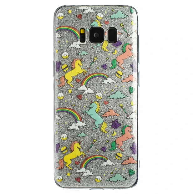Husa Fashion Samsung Galaxy S8 , Glitter Unicorn
