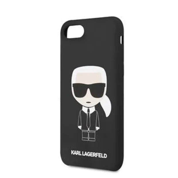 Husa Karl Lagerfeld Full Body Silicone Case pentru iPhone 8/SE2 Negru