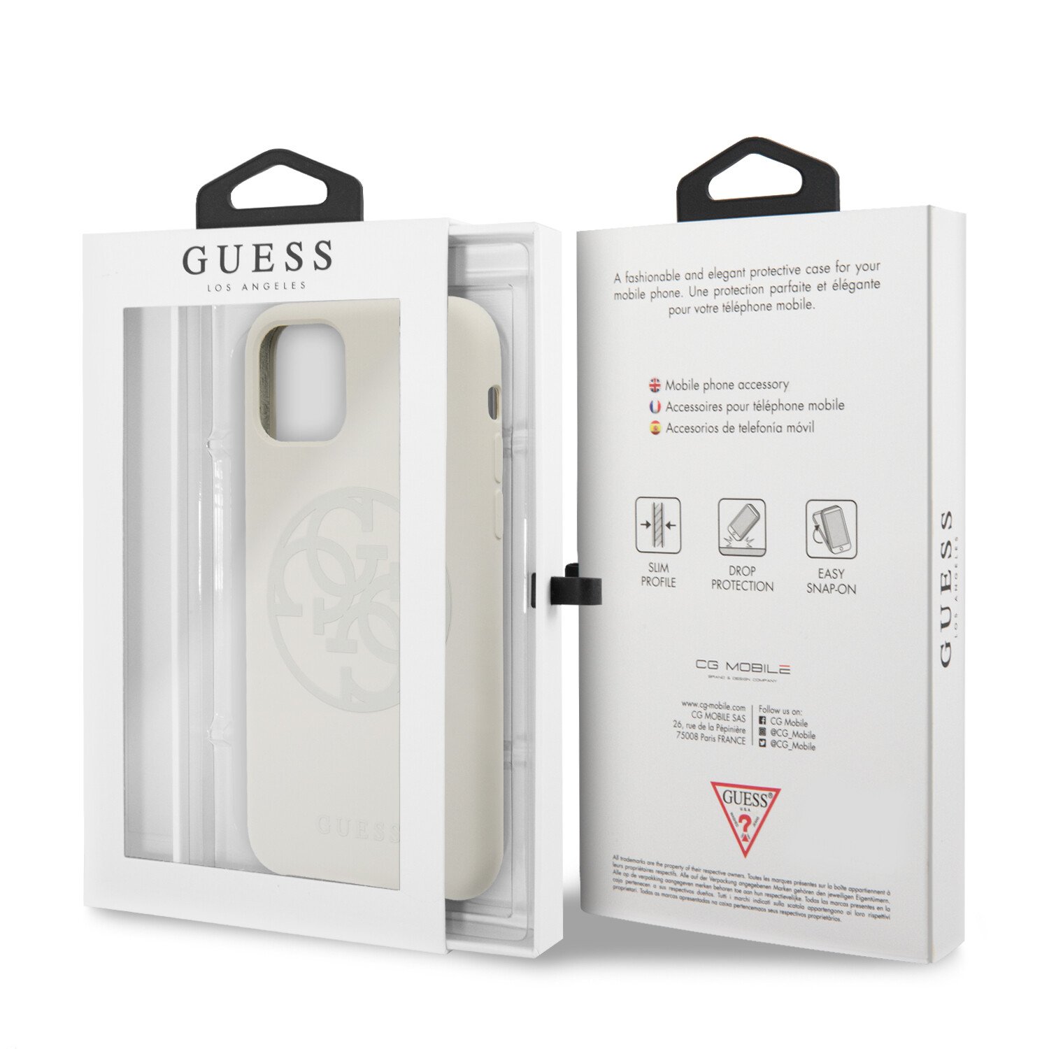 Husa Guess 4G Silicone Tone Cover pentru iPhone 11 White thumb