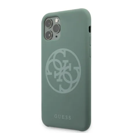 Husa Guess 4G Silicone Tone pentru iPhone 11 Pro Max, Khaki